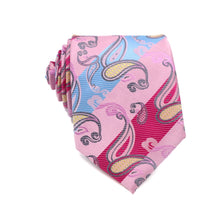 Load image into Gallery viewer, Luxury Pink Floral Silk Neck Jacquard Woven Ties - Mr.YouWho