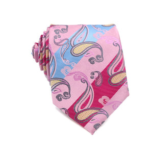Luxury Pink Floral Silk Neck Jacquard Woven Ties - Mr.YouWho