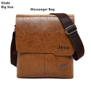 Men's Leather Shoulder Bag & Leather Card Wallet - Mr.YouWho