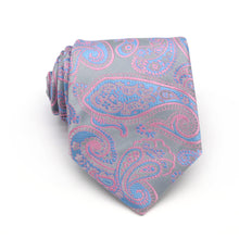 Load image into Gallery viewer, Luxury Pink Floral Silk Neck Jacquard Woven Ties - Mr.YouWho