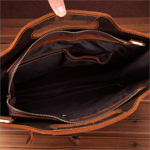 Men's Leather Business Handbag - Mr.YouWho