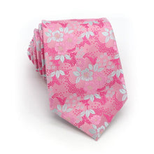 Load image into Gallery viewer, Luxury Pink Floral Silk Neck Jacquard Woven Ties - Mr.YouWho