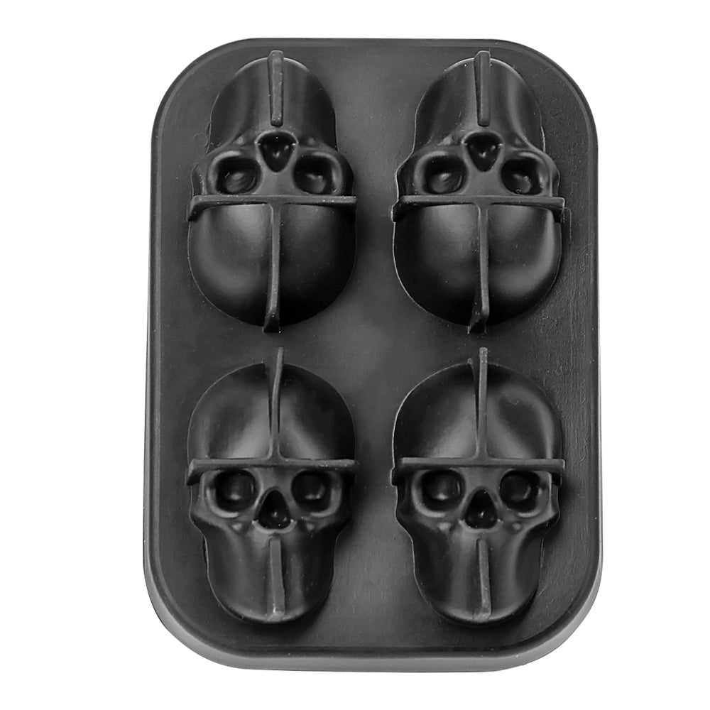 3D Skull Silicone Jello Ice Mold Flexible Cube Maker