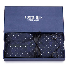 Load image into Gallery viewer, Gift box Tie 100% Silk Jacquard Woven Necktie Hanky Cufflinks Set - Mr.YouWho
