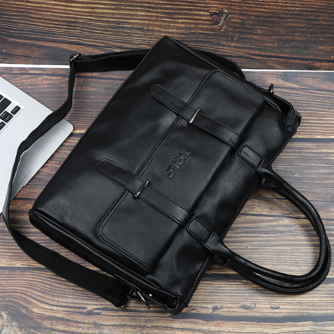 Black Leather Luxury Briefcase - Mr.YouWho