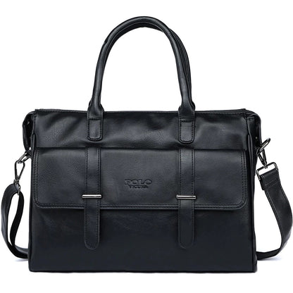 Black Leather Luxury Briefcase - Mr.YouWho