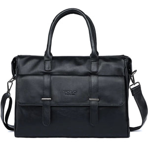 Black Leather Luxury Briefcase - Mr.YouWho