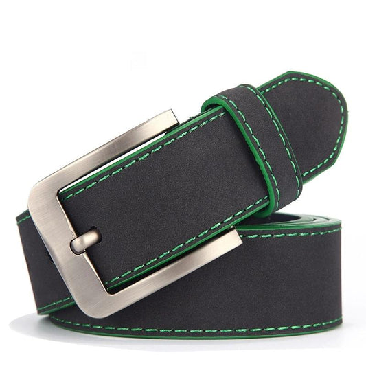 Leather Belt Italian Design Blue and Green - Mr.YouWho