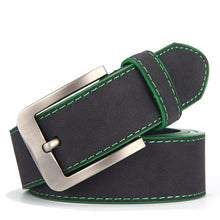 Load image into Gallery viewer, Leather Belt Italian Design Blue and Green - Mr.YouWho