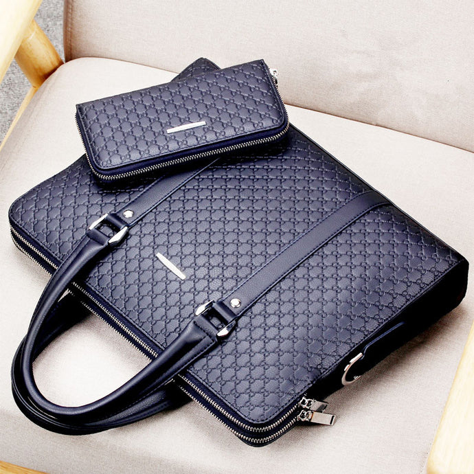 Men's Microfiber Synthetic Leather Business Briefcase - Mr.YouWho