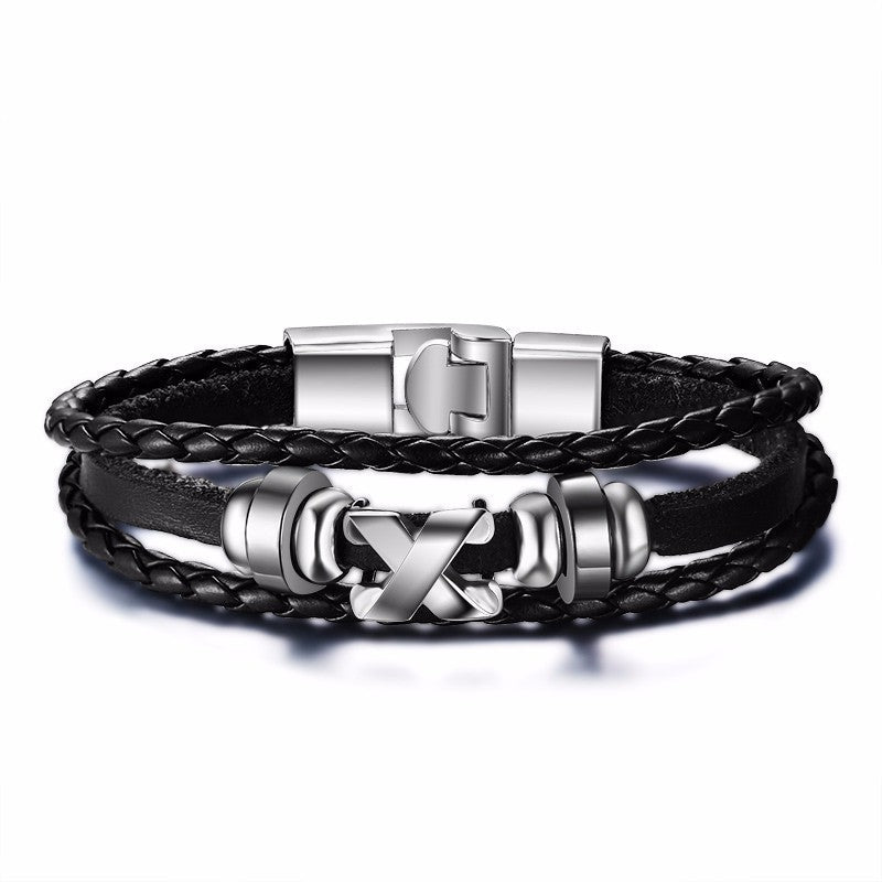 Vintage Multi Layered Braided Leather Bracelet - Mr.YouWho