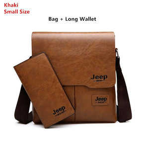 Men's Leather Shoulder Bag & Leather Card Wallet - Mr.YouWho