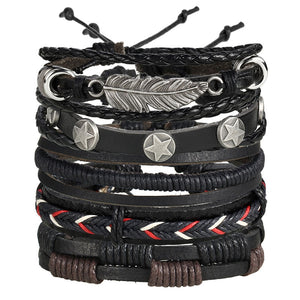 Men's Stylish Rope and Leather Bracelets - Mr.YouWho