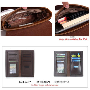 Men's Leather Shoulder Bag & Leather Card Wallet - Mr.YouWho