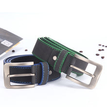 Load image into Gallery viewer, Leather Belt Italian Design Blue and Green - Mr.YouWho
