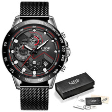Load image into Gallery viewer, Lige Watch Sports Chronograph Metal Band