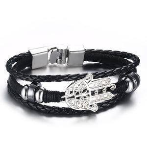 Vintage Multi Layered Braided Leather Bracelet - Mr.YouWho