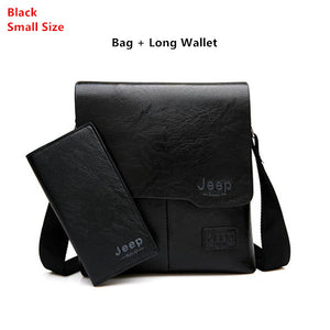 Men's Leather Shoulder Bag & Leather Card Wallet - Mr.YouWho