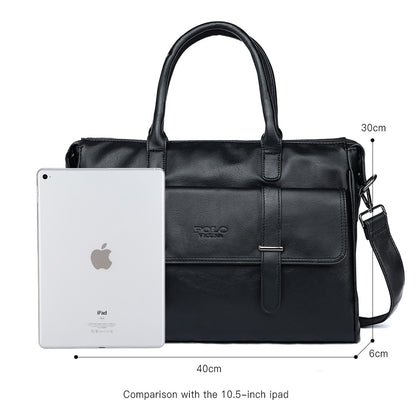 Black Leather Luxury Briefcase - Mr.YouWho