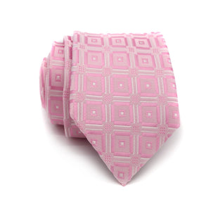 Luxury Pink Floral Silk Neck Jacquard Woven Ties - Mr.YouWho
