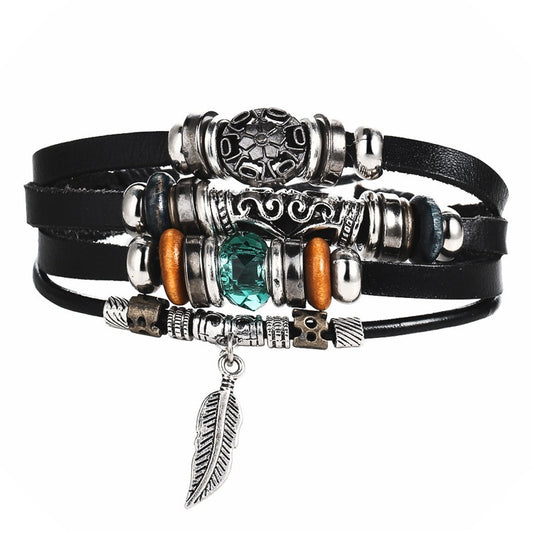 Men's Stylish Rope and Leather Bracelets - Mr.YouWho