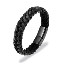 Load image into Gallery viewer, Stainless Steel Chain Woven Leather Bracelet - Mr.YouWho