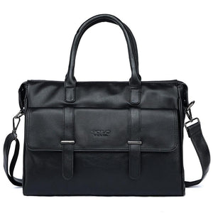 Black Leather Luxury Briefcase - Mr.YouWho