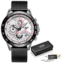 Load image into Gallery viewer, Lige Watch Sports Chronograph Metal Band