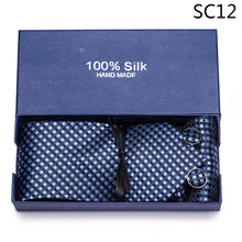 Load image into Gallery viewer, Gift box Tie 100% Silk Jacquard Woven Necktie Hanky Cufflinks Set - Mr.YouWho