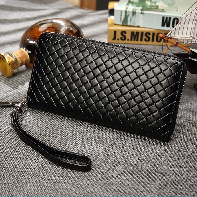 Men's Leather Wallet With Coin Pocket And Long Zipper - Mr.YouWho