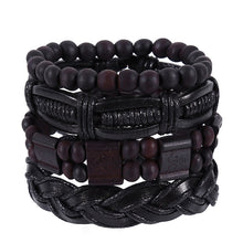 Load image into Gallery viewer, Tibetan Wood Beads Wrap Leather Cord Layers - Mr.YouWho