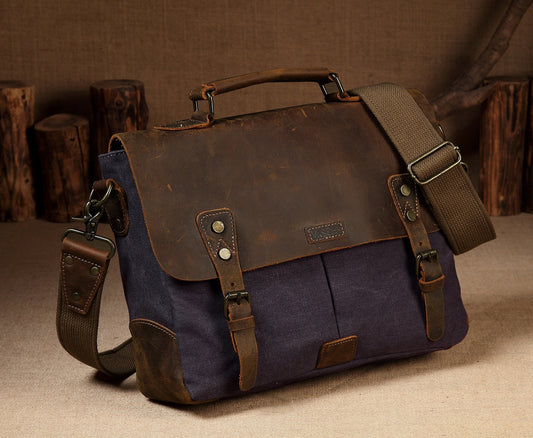 Men's Leather Messenger Bag - Mr.YouWho