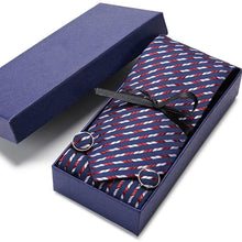 Load image into Gallery viewer, Gift box Tie 100% Silk Jacquard Woven Necktie Hanky Cufflinks Set - Mr.YouWho