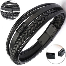 Load image into Gallery viewer, Men&#39;s Magnetic-Clasp Leather Bracelet - Mr.YouWho