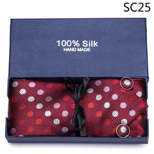 Load image into Gallery viewer, Gift box Tie 100% Silk Jacquard Woven Necktie Hanky Cufflinks Set - Mr.YouWho