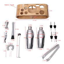 Load image into Gallery viewer, Mr.YouWho 550ml/750ml Stainless Steel Cocktail Making Set with Wooden Display Stand