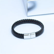 Load image into Gallery viewer, Men&#39;s Magnetic-Clasp Leather Bracelet - Mr.YouWho