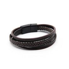 Load image into Gallery viewer, Men&#39;s Magnetic-Clasp Leather Bracelet - Mr.YouWho