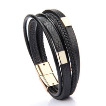 Load image into Gallery viewer, Men&#39;s Magnetic-Clasp Leather Bracelet - Mr.YouWho