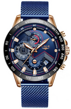 Load image into Gallery viewer, Lige Watch Sports Chronograph Metal Band