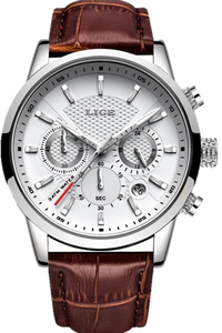 Lige Watch Men's Leather Band