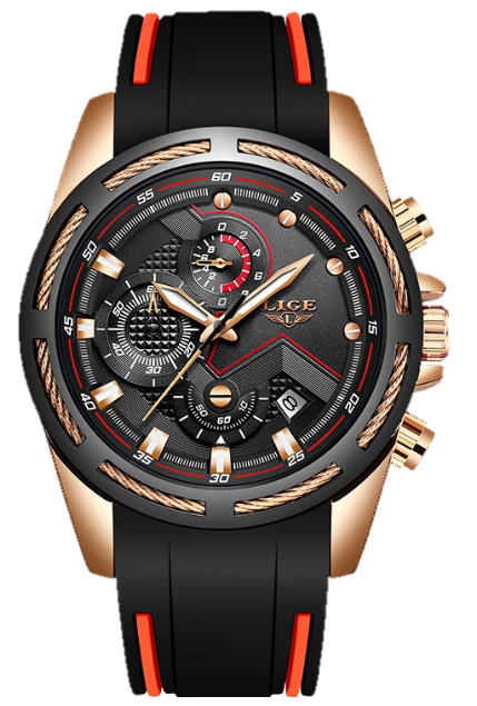 Lige Watch Silicone Band Mens