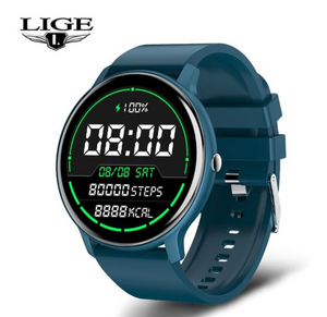 LIGE 2023 Full-Touch Smart Watch: IP67, Fitness Features, Android & iOS Compatible