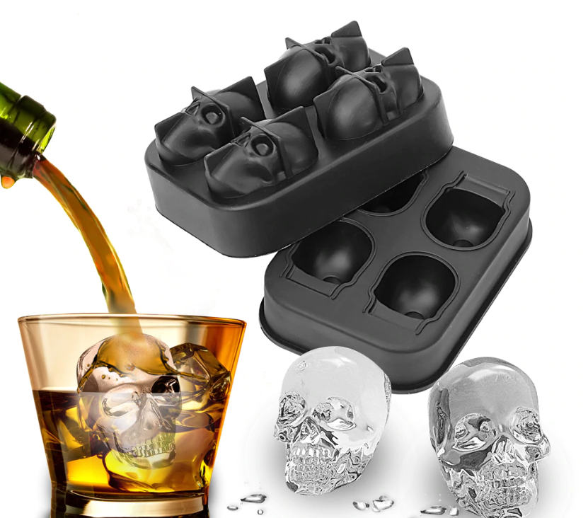 3D Skull Silicone Jello Ice Mold Flexible Cube Maker - Mr.YouWho
