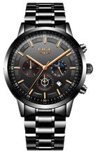 Load image into Gallery viewer, Lige Watch Men&#39;s Fashion Metal Band Watch